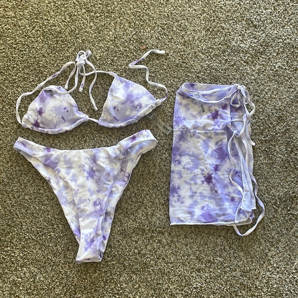 Shein 3 Piece tie dye Bikini set Size M